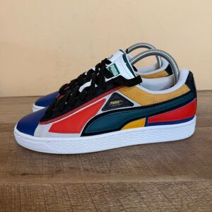 Puma Suede Layers Boys Size 6 Athletic Running Shoes Sneakers Blue green red